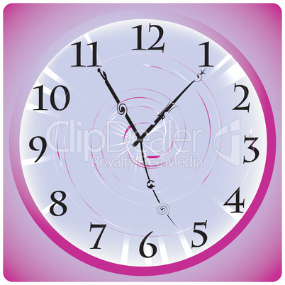 Purple desktop clock