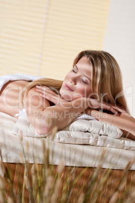 Spa - Young woman at wellness massage treatment