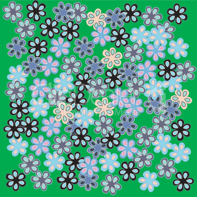 flowers on green
