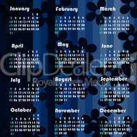 dark floral background calendar