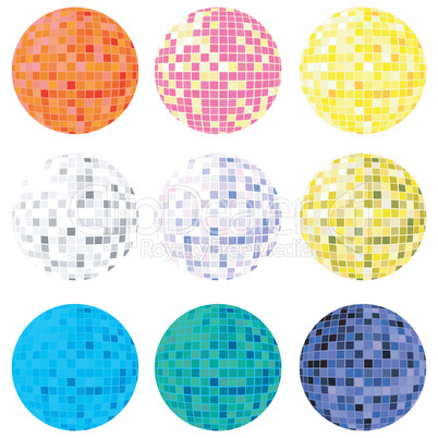 Collection of disco globes
