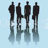 Business man silhouettes