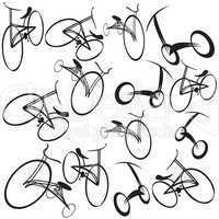 Bikes background illustration