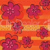 Abstract beautiful flowers background, vector illustration