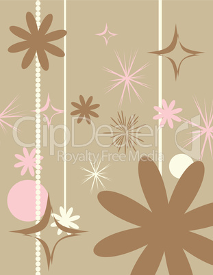 Stars and floral illustration