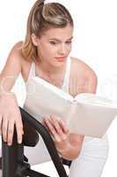 Fitness series - Woman reading book