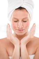 Body care - beautiful woman with closed eyes