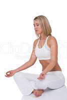 Fitness series - Young woman in yoga position