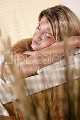 Spa - Young woman at wellness massage relaxing