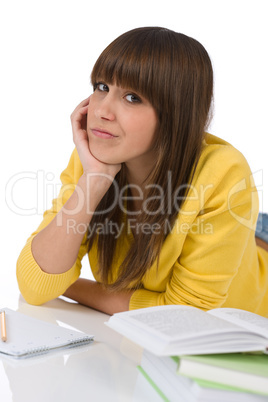 Student - female teenager with book