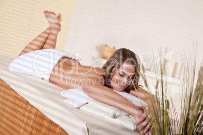 Spa - Young woman relax at massage treatment