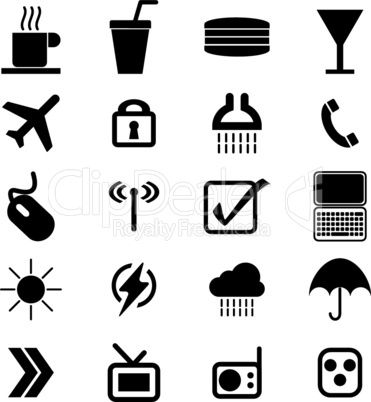 media icons set