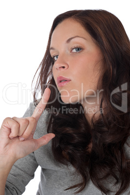 Portrait of beautiful brown hair woman