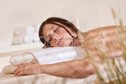 Spa - Young woman at wellness therapy massage