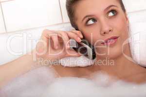 Body care series - Young woman in the bathtub