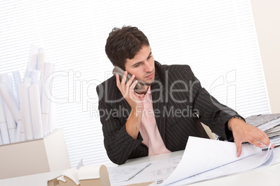 Successful businessman working at office Successful businessman working at office