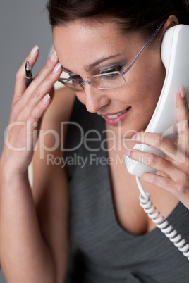 Successful executive businesswoman on the phone