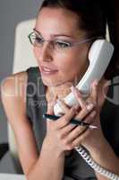 Successful executive businesswoman on the phone