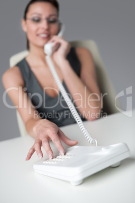 Successfull business woman on the phone