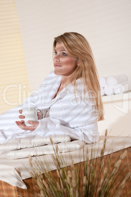 Spa - Young woman at wellness massage relaxing