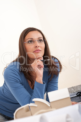 Young female architect at the office