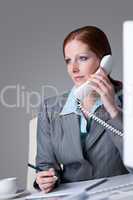 Successful businesswoman on the phone