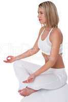 Fitness series - Blond woman in yoga position