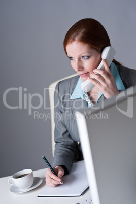 Successful businesswoman on the phone
