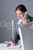 Successful businesswoman on the phone