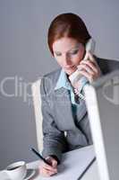 Successful businesswoman on the phone