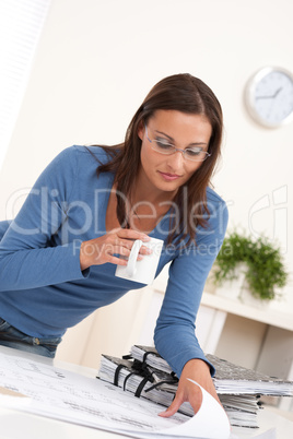 Young businesswoman working at the office