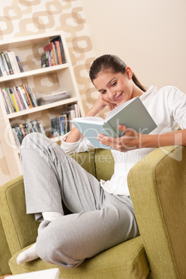 Students - Female teenager reading book