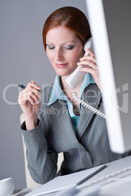 Successful businesswoman on the phone