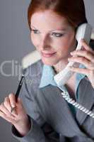 Successful executive businesswoman on the phone