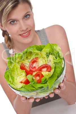 Healthy lifestyle series - Woman with salad Healthy lifestyle series - Woman with salad