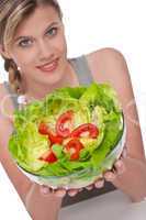 Healthy lifestyle series - Woman with salad