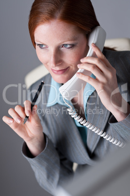 Successful executive businesswoman on the phone