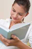 Students - Female teenager reading book