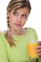 Healthy lifestyle series - Woman with orange juice