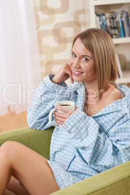 Students - Female teenager wearing pajamas relaxing