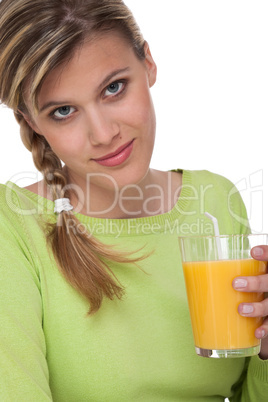 Healthy lifestyle series - Woman with orange juice