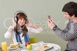 Student cafeteria - Teenagers having lunch break