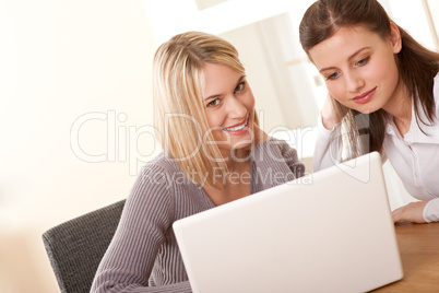 Student series - Two girls sitting at laptop