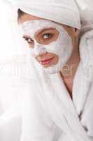 Body care series - Young lady with facial mask
