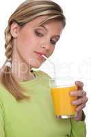 Healthy lifestyle series - Woman drinking orange juice