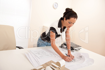 Female architect at the office