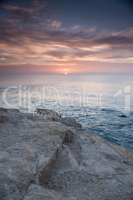 Sunrise over the ocean