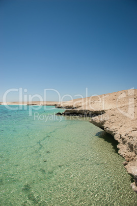 Turquiose waters of a tropical lagoon