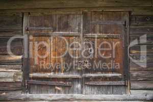 Wooden shutters with  lock