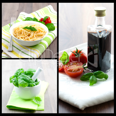 Collage italienisches Essen / collage og italian food